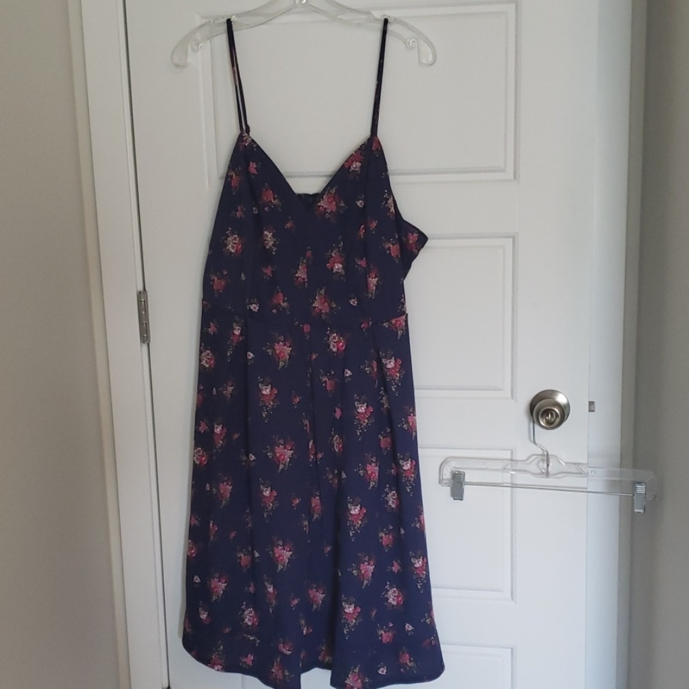 Never worn blue floral dress